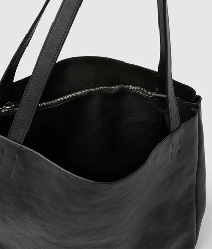 KarlLagerfeld Kautograph Swing Large Tote Bag Black-Gunmetal