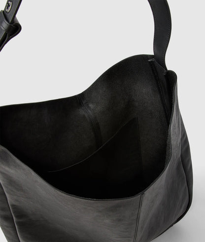 KarlLagerfeld Kautograph Swing Oversized Hobo Bag Black-Gunmetal