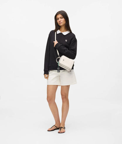 KarlLagerfeld Ikon Choupette Crossbody Suitcase Bag Off White