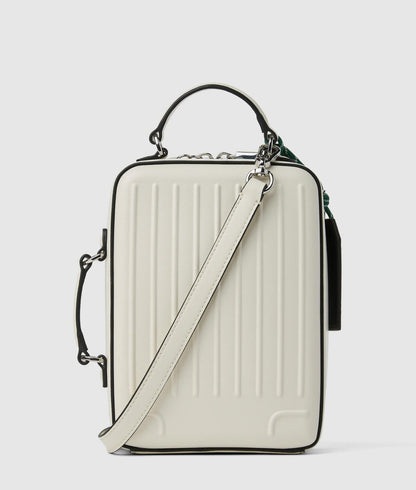 KarlLagerfeld Ikon Choupette Crossbody Suitcase Bag Off White
