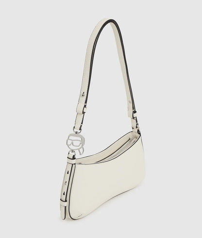 KarlLagerfeld Ikon Smooth Mini Shoulder Bag Off White