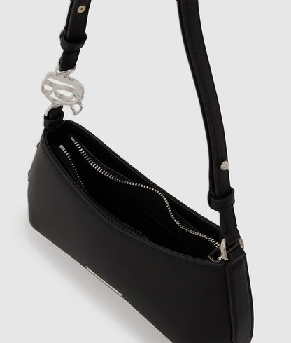 KarlLagerfeld Ikon Smooth Mini Shoulder Bag Black
