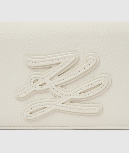 KarlLagerfeld Kautograph Patch Mini Crossbody Bag Off White