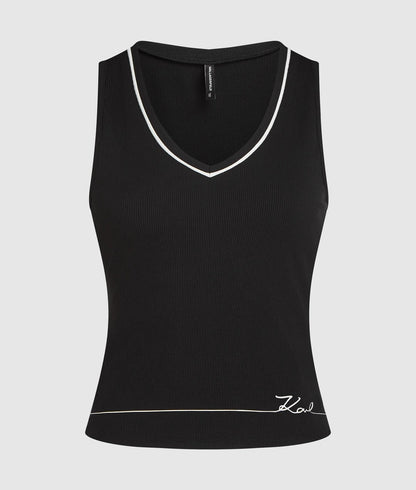 Karl Lagerfeld Signature Loungewear Tank Top Black