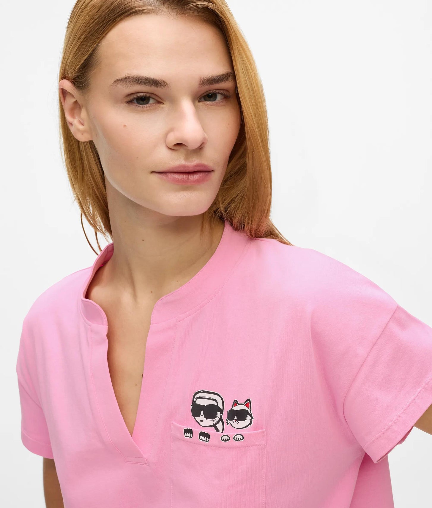 Karl Lagerfeld Ikon Short Pajama Set Begonia Pink