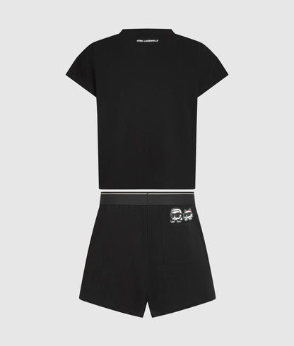 Karl Lagerfeld Ikon Short Pajama Set Black