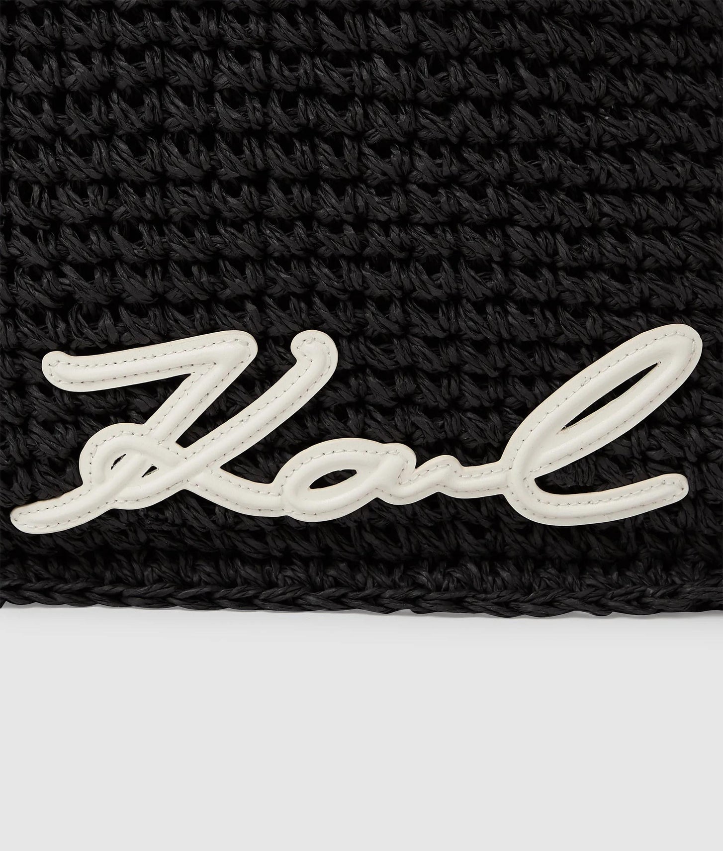 KarlLagerfeld Signature Scarf Beach Bag Black