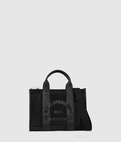 KarlLagerfeld Rue St-Guillaume Square Mesh Medium Tote Bag Black