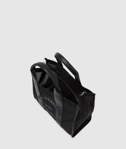 KarlLagerfeld Rue St-Guillaume Square Mesh Medium Tote Bag Black
