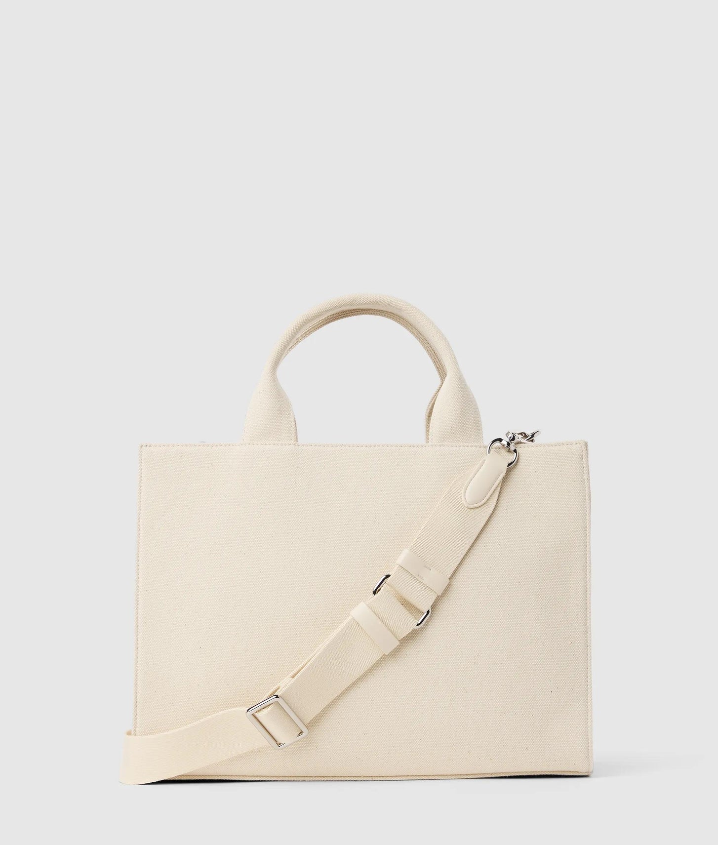 KarlLagerfeld Rue St-Guillaume Square Patch Medium Tote Bag Natural