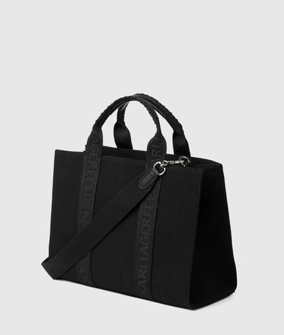 KarlLagerfeld Ikon Pin Square Tote Bag Black