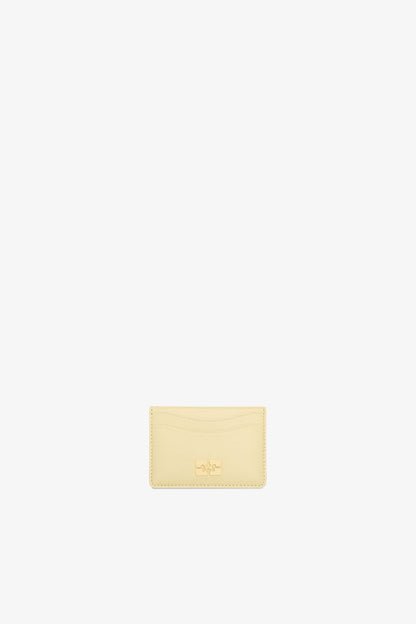 Ganni Yellow Cream Bou Card Holder In Yellow