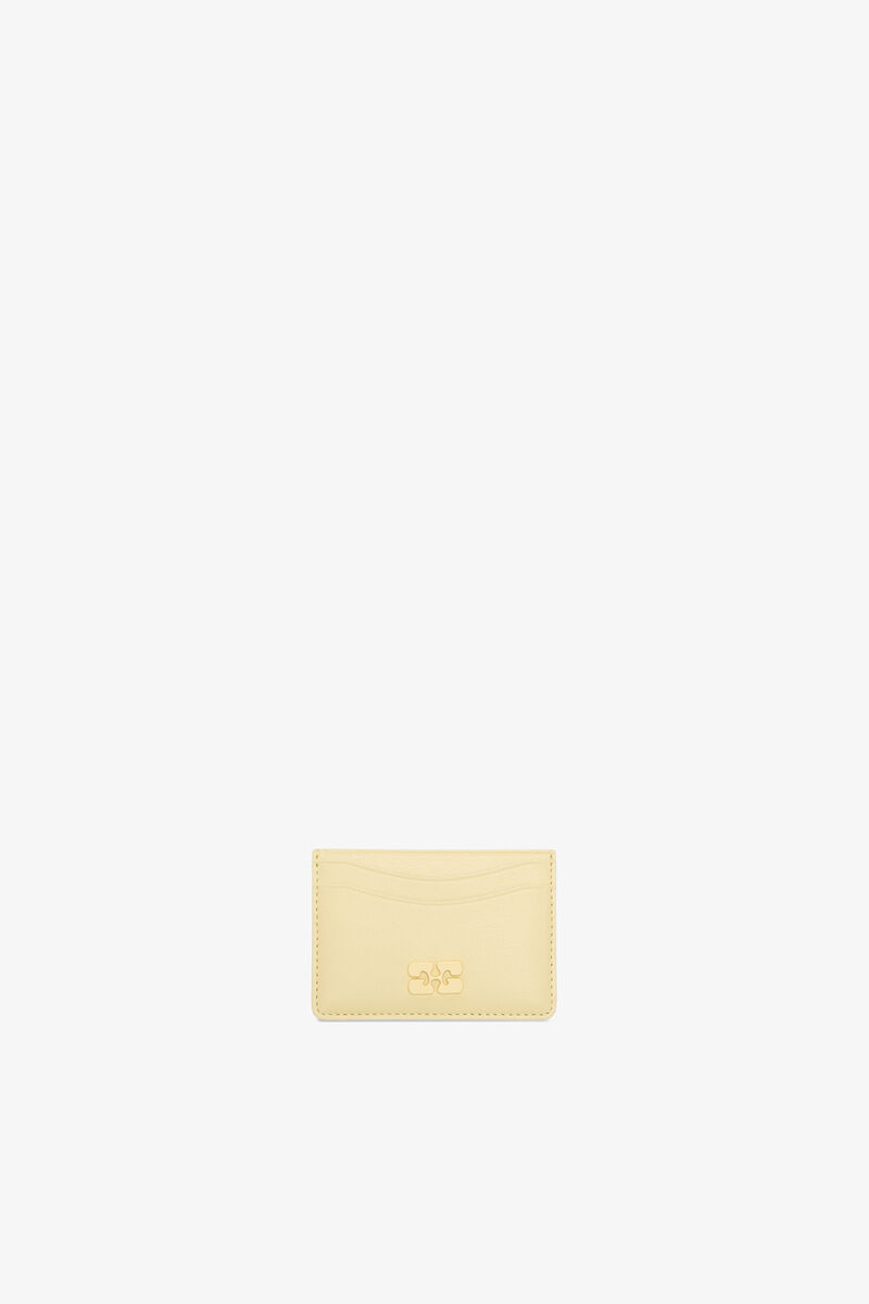 Ganni Yellow Cream Bou Card Holder In Yellow