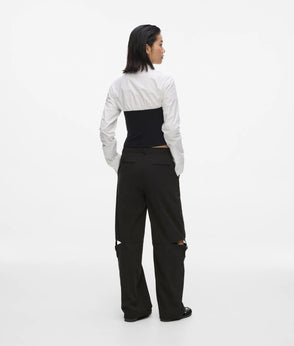 KarlLagerfeld Box Logo Bowling Bag Egret