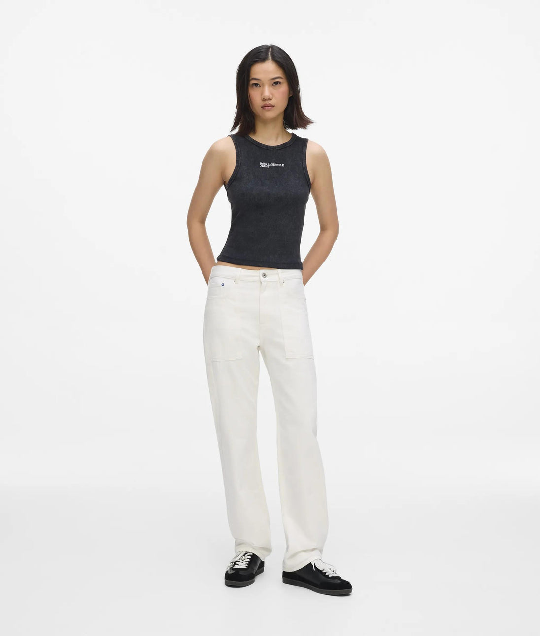 KarlLagerfeld Box Logo Camera Bag Egret