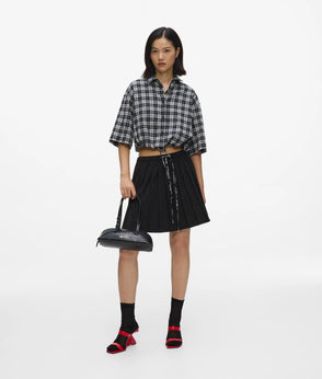KarlLagerfeld Croco Elongated Shoulder Bag Black