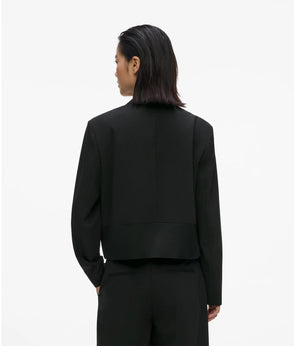 KarlLagerfeld Box Logo Bowling Bag Egret