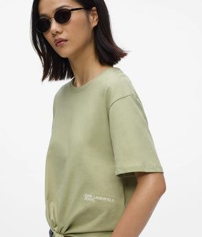 KarlLagerfeld Croco Elongated Shoulder Bag Tea