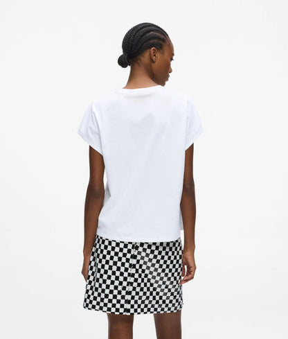 KarlLagerfeld Ksignature Checkered Top Handle Bag Black/White Check