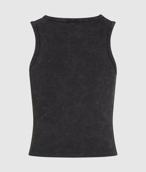 KarlLagerfeld Denim Graphic Print Camera Bag All Over Print Textured Logo Denim