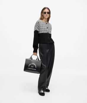 KarlLagerfeld Rue St-Guillaume Degrade Medium Tote Bag Degrade Black Grey