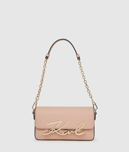 KarlLagerfeld Ksignature Small Chain Shoulder Bag Pink