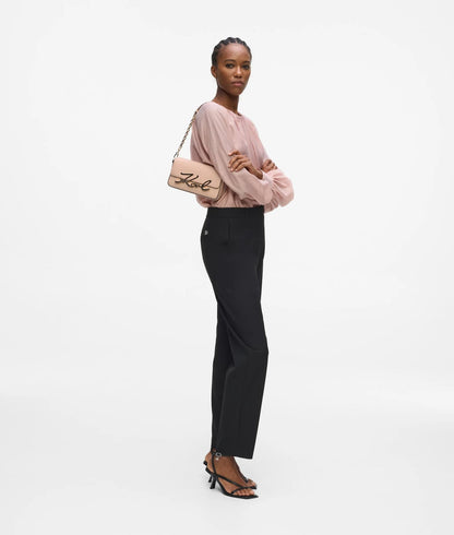 KarlLagerfeld Ksignature Small Chain Shoulder Bag Pink