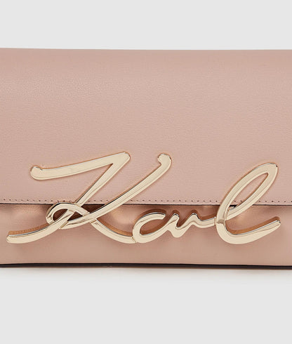 KarlLagerfeld Ksignature Small Chain Shoulder Bag Pink