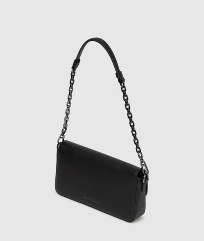 KarlLagerfeld Ksignature Small Chain Shoulder Bag Black-Gunmetal