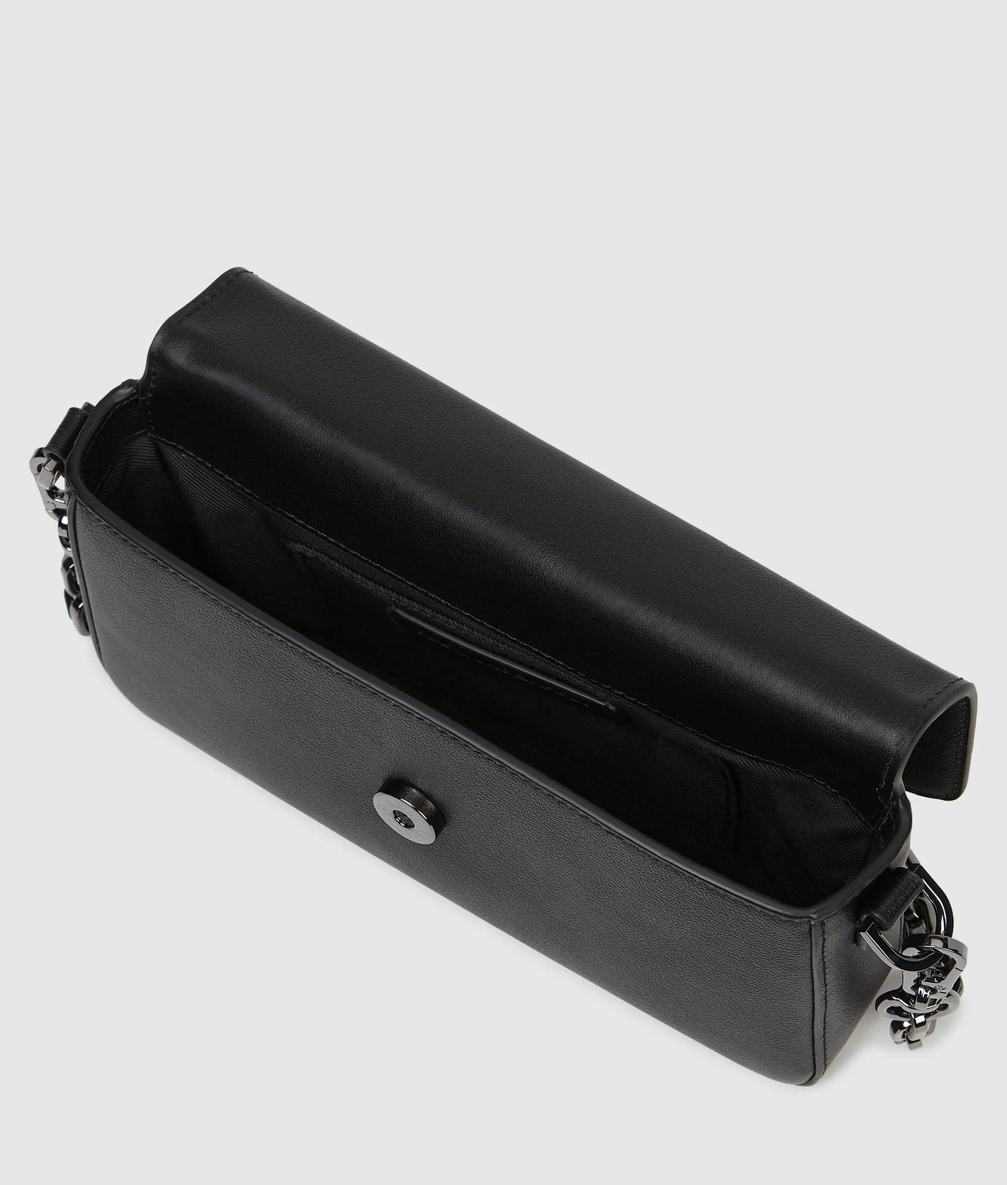 KarlLagerfeld Ksignature Small Chain Shoulder Bag Black-Gunmetal