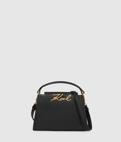 KarlLagerfeld Ksignature Mini Top Handle Bag Black/Gold
