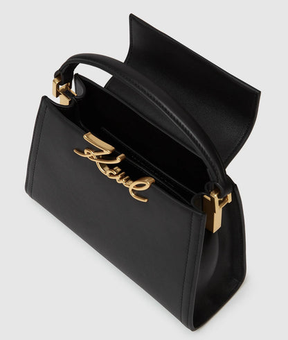 KarlLagerfeld Ksignature Mini Top Handle Bag Black/Gold