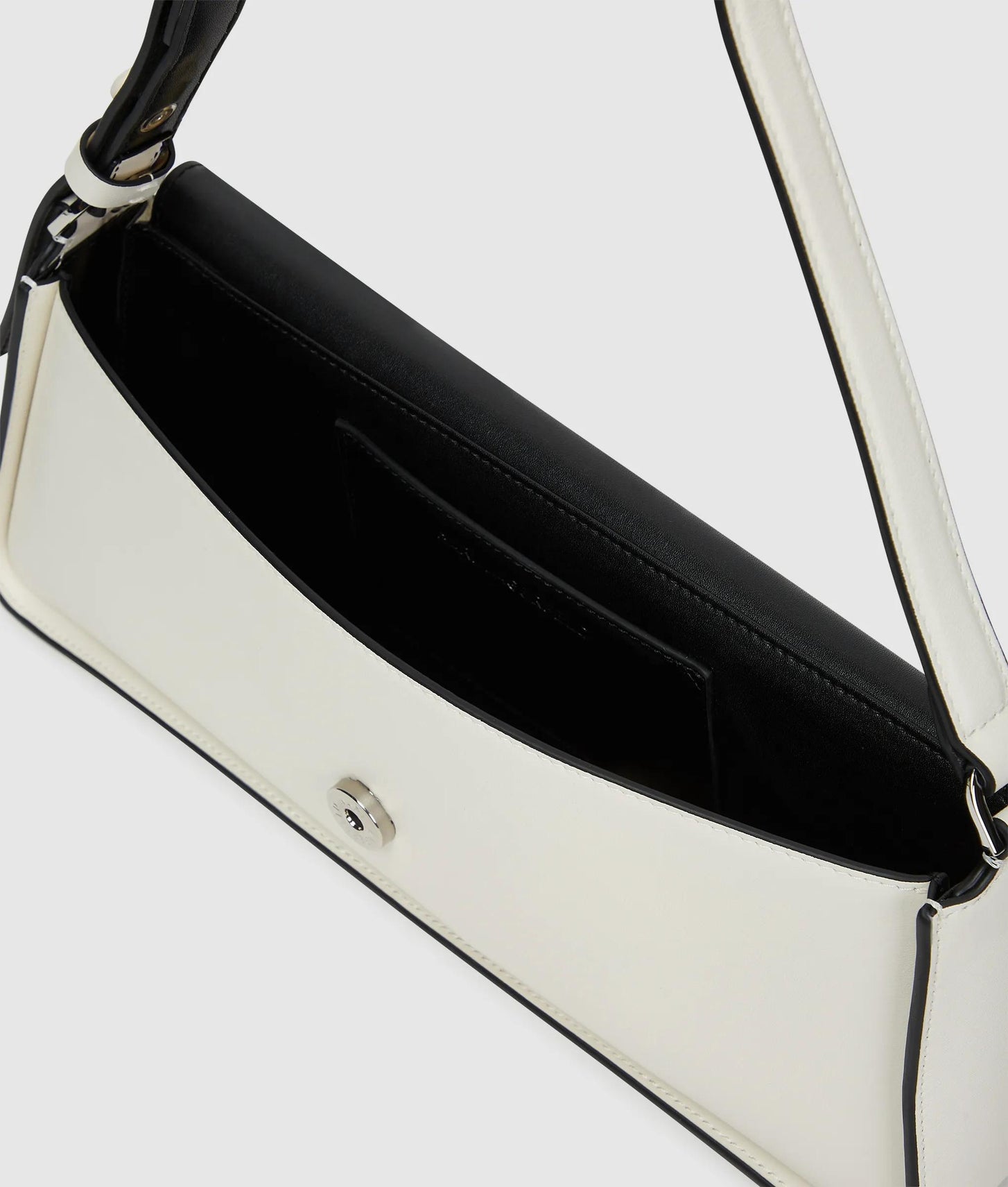 KarlLagerfeld Ksignature Elongated Shoulder Bag Off White