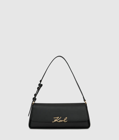 KarlLagerfeld Ksignature Elongated Shoulder Bag Black/Gold