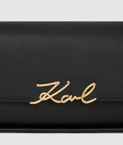 KarlLagerfeld Ksignature Elongated Shoulder Bag Black/Gold