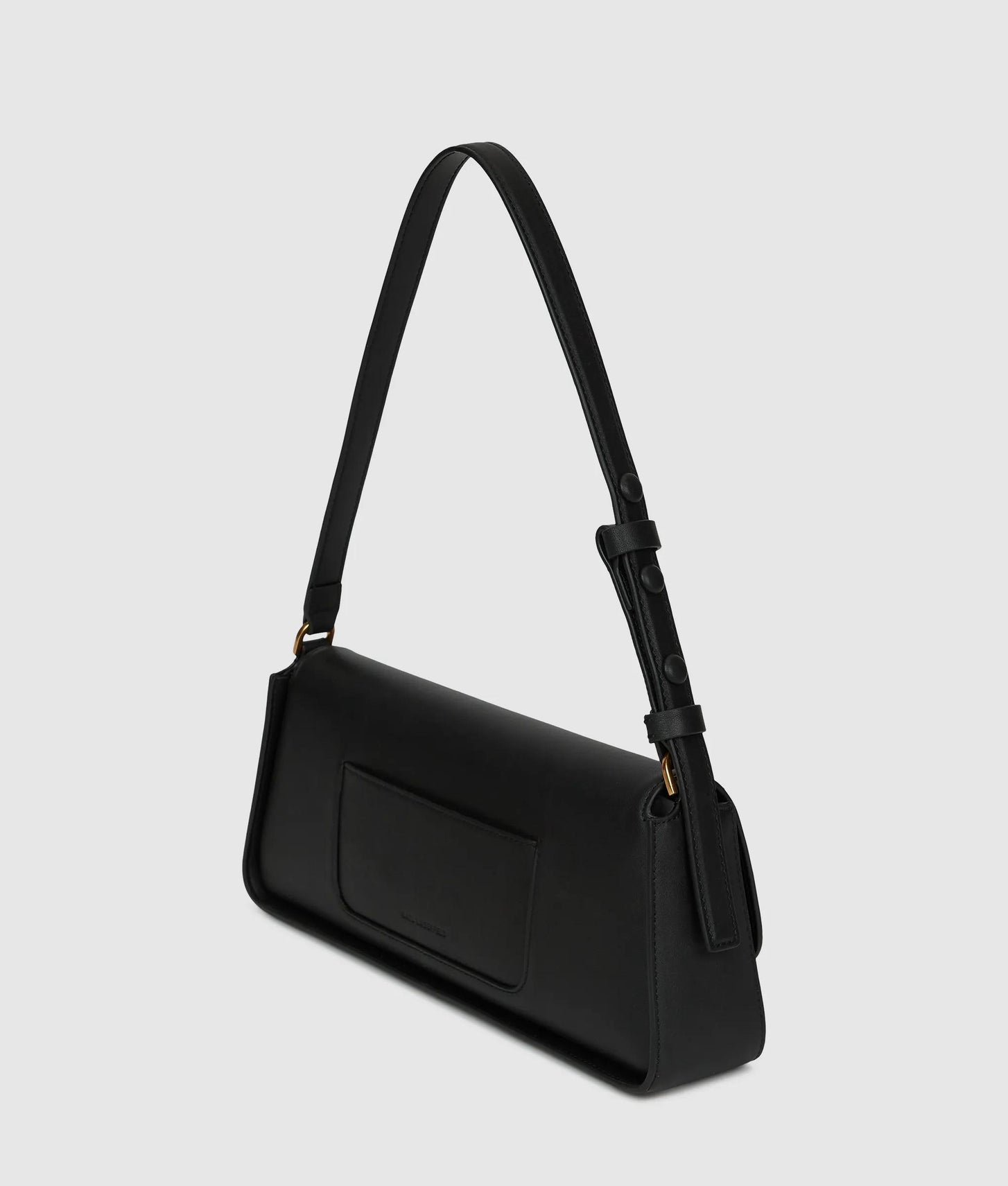 KarlLagerfeld Ksignature Elongated Shoulder Bag Black/Gold