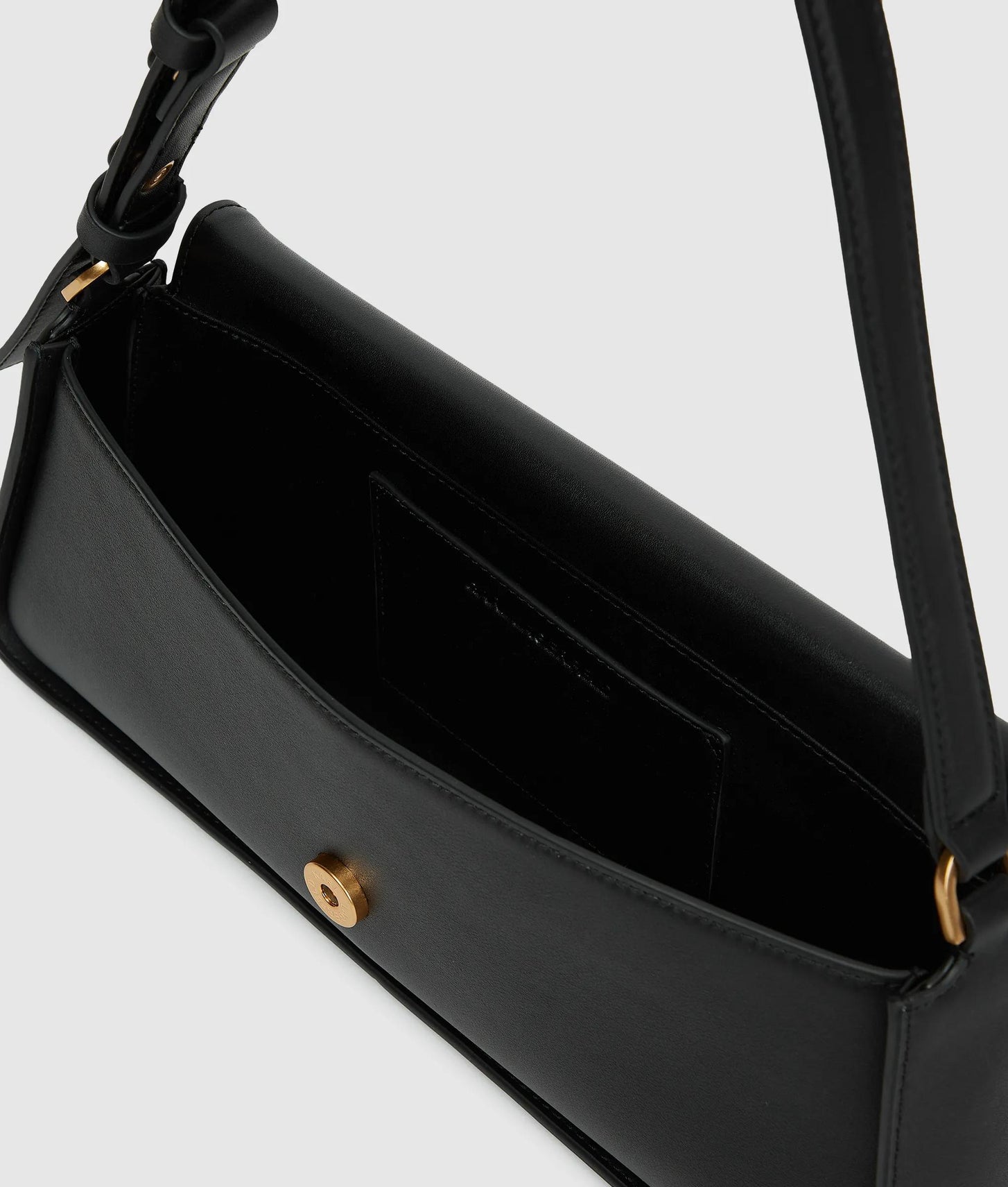 KarlLagerfeld Ksignature Elongated Shoulder Bag Black/Gold