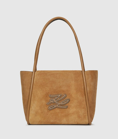 KarlLagerfeld Kautograph Patch Tote Bag Caramel