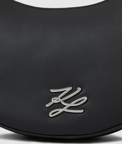 KarlLagerfeld Kautograph Moon Bow Crossbody Bag Black Embellishment