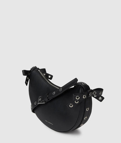 KarlLagerfeld Kautograph Moon Bow Crossbody Bag Black Embellishment