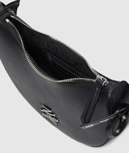 KarlLagerfeld Kautograph Moon Bow Crossbody Bag Black Embellishment