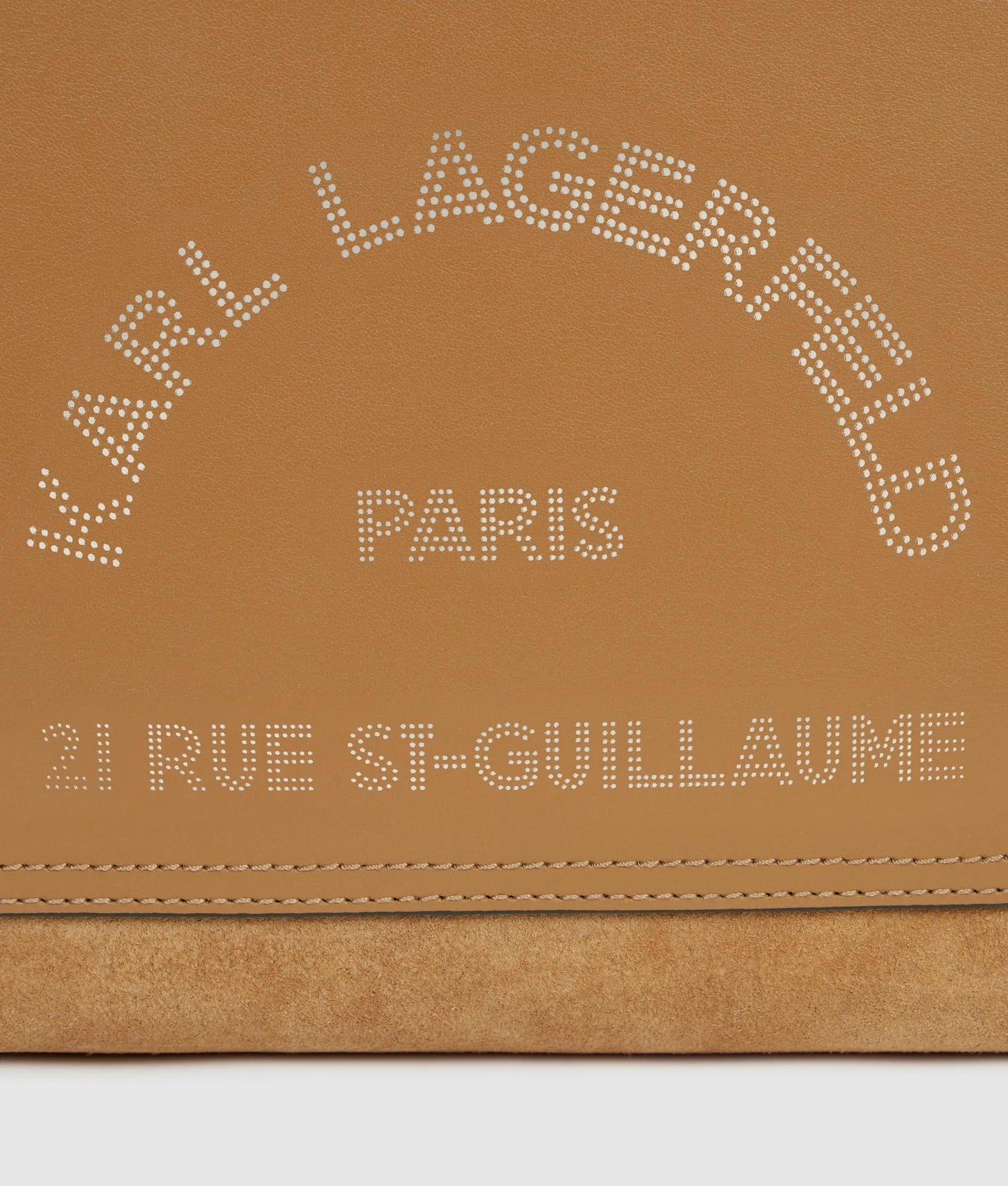 KarlLagerfeld Kdaily Small Suede Tote Bag Caramel