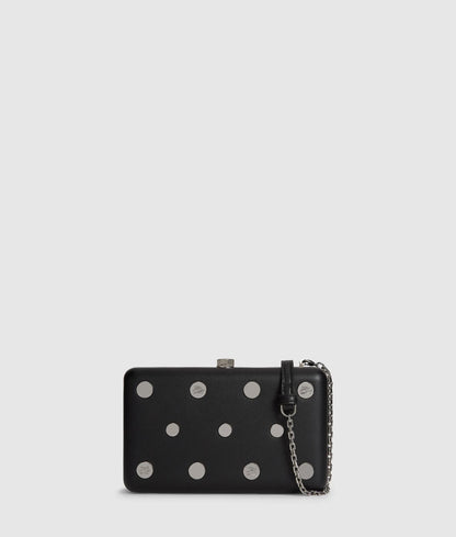KarlLagerfeld Ksoiree Studded Minaudière Bag Black Embellishment