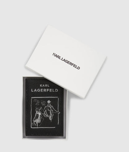 KarlLagerfeld Ksoiree Book Minaudière Bag Black Embellishment