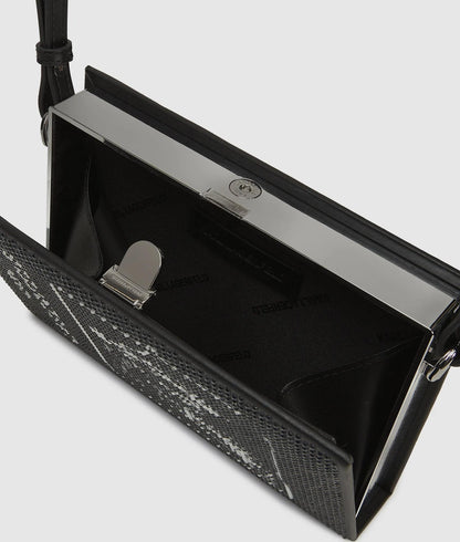 KarlLagerfeld Ksoiree Book Minaudière Bag Black Embellishment