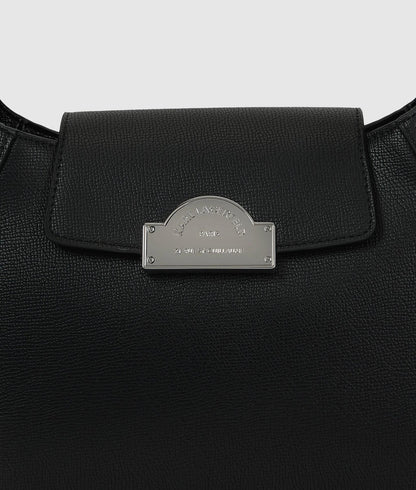 KarlLagerfeld Rue St-Guillaume Metal Shoulder Bag Black