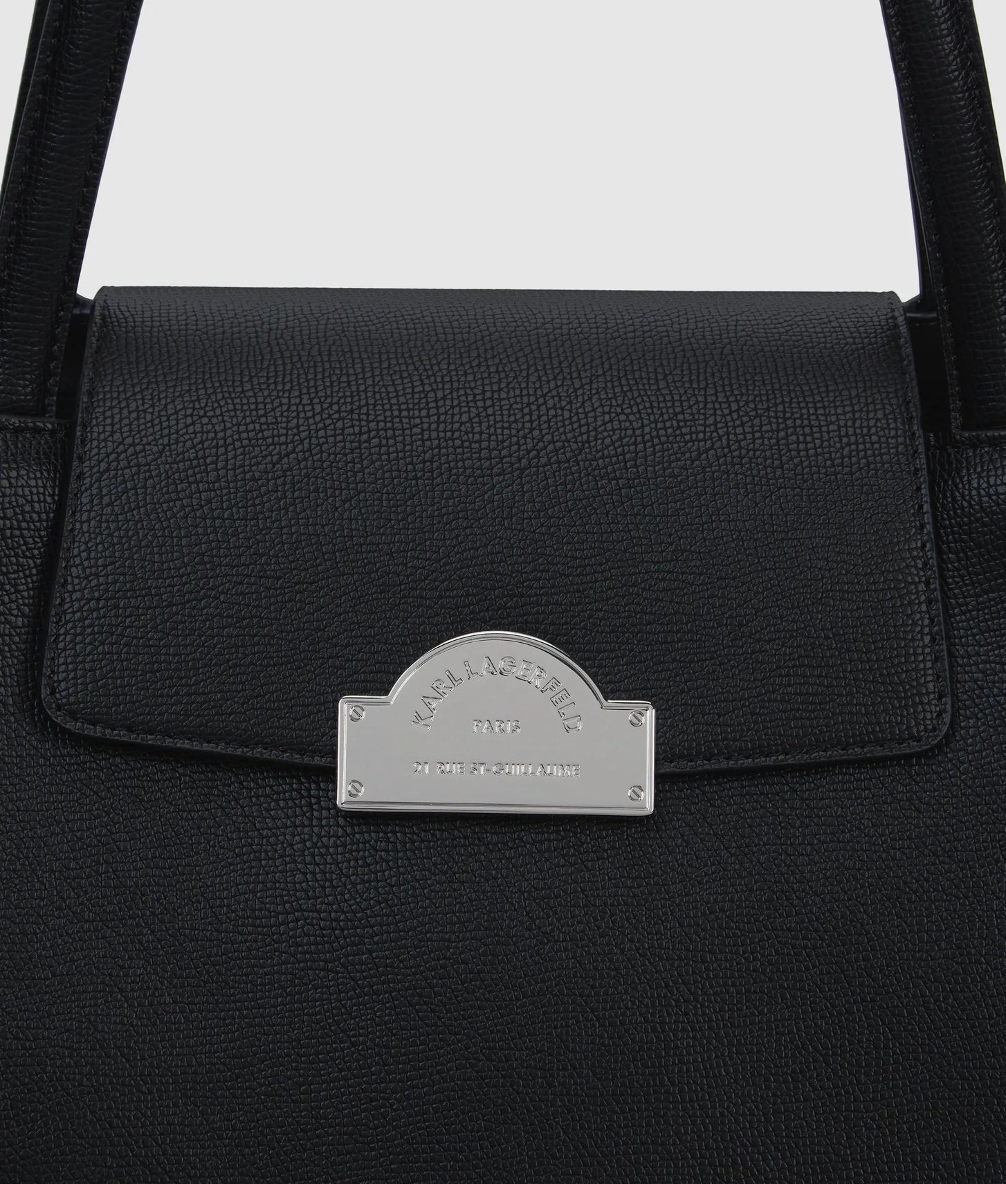 KarlLagerfeld Rue St-Guillaume Metal Tote Bag Black
