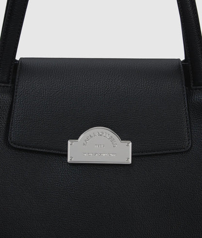 KarlLagerfeld Rue St-Guillaume Metal Tote Bag Black