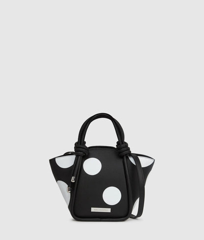 KarlLagerfeld Ikon Pebble Polka Dot Tote Bag Variable Black And White Polka Dot