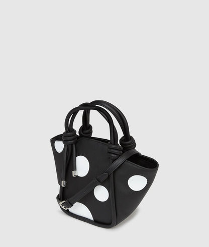 KarlLagerfeld Ikon Pebble Polka Dot Tote Bag Variable Black And White Polka Dot